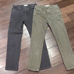 Madewell Slim Brushed Chino Pant *BUNDLE OF 2* SIZE 29x30